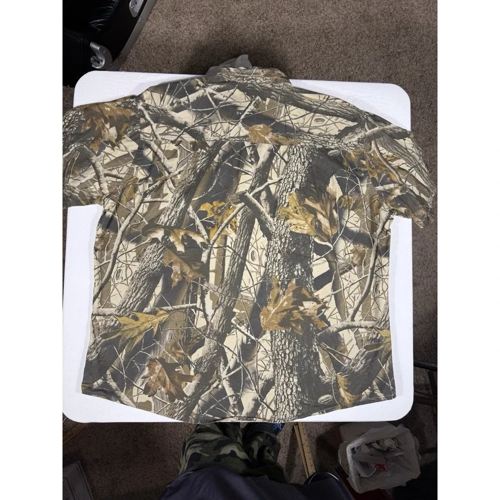 Vintage Woolrich Realtree Hardwood Camo Shirt Men's 2XL Hunting‎ Outdoor Cotton